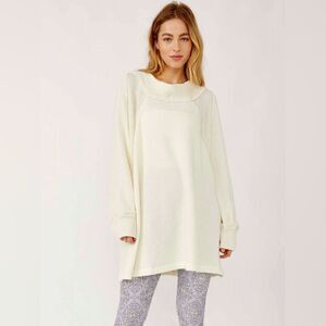 We The Free She’s a Keeper Cream Neutral Longline boho hippie Mock Sweater